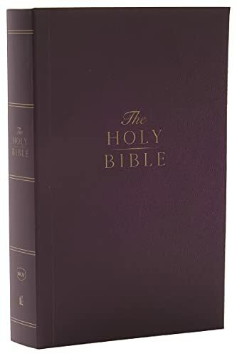 NKJV Compact Paragraph-Style Bible w/ 43,000 Cross References, Purple Softcover, Red Letter, C...