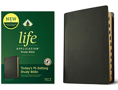NLT Life Application Study Bible, Third Edition (Genuine Leather, Black, Indexed) von Tyndale House Publishers