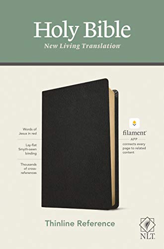 NLT Thinline Reference Bible, Filament Enabled Edition (Red Letter, Genuine Leather, Black): New Living Translation, Black, Genuine Leather, Thinline Reference, Filament Enabled Edition