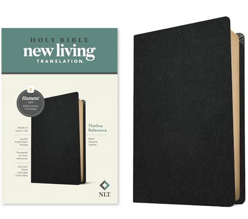 NLT Thinline Reference Bible, Filament Enabled Edition (Red Letter, Genuine Leather, Black): New Living Translation, Black, Genuine Leather, Thinline Reference, Filament Enabled Edition