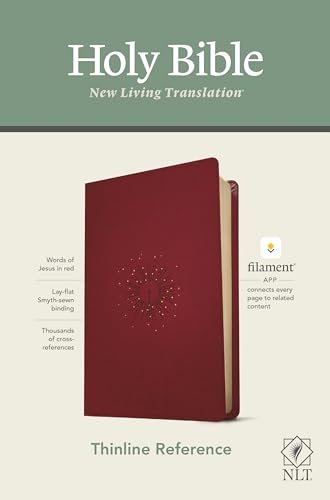 Holy Bible: New Living Translation, Thinline Reference Bible, Berry, Filament Enabled Edition, Red Letter, Leatherlike von Tyndale House Publishers