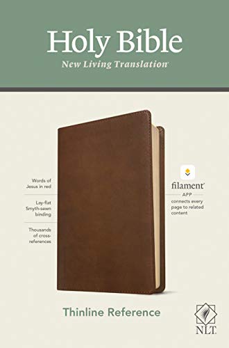 NLT Thinline Reference Bible, Filament Enabled Edition (Red Letter, Leatherlike, Rustic Brown): New Living Translation, Rustic Brown Leatherlike, Filament Enabled, Thinline Reference