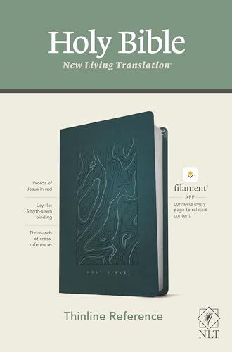 NLT Thinline Reference Bible, Filament Enabled Edition (Red Letter, Leatherlike, Teal Blue): New Living Translation, Thinline Reference Bible, Teal ... Enabled Edition, Red Letter, Leatherlike
