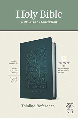 NLT Thinline Reference Bible, Filament Enabled Edition (Red Letter, Leatherlike, Teal Blue): New Living Translation, Thinline Reference Bible, Teal ... Enabled Edition, Red Letter, Leatherlike