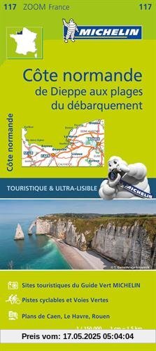 NORMANDIE CÔTIERE 11117 CARTE MICHELIN KAART 2014 (KAARTEN/CARTES MICHELIN)