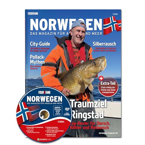 NORWEGEN MAGAZIN NR. 1/2024 + DVD (Norwegen Magazin: Das Magazin für Angeln und Meer)