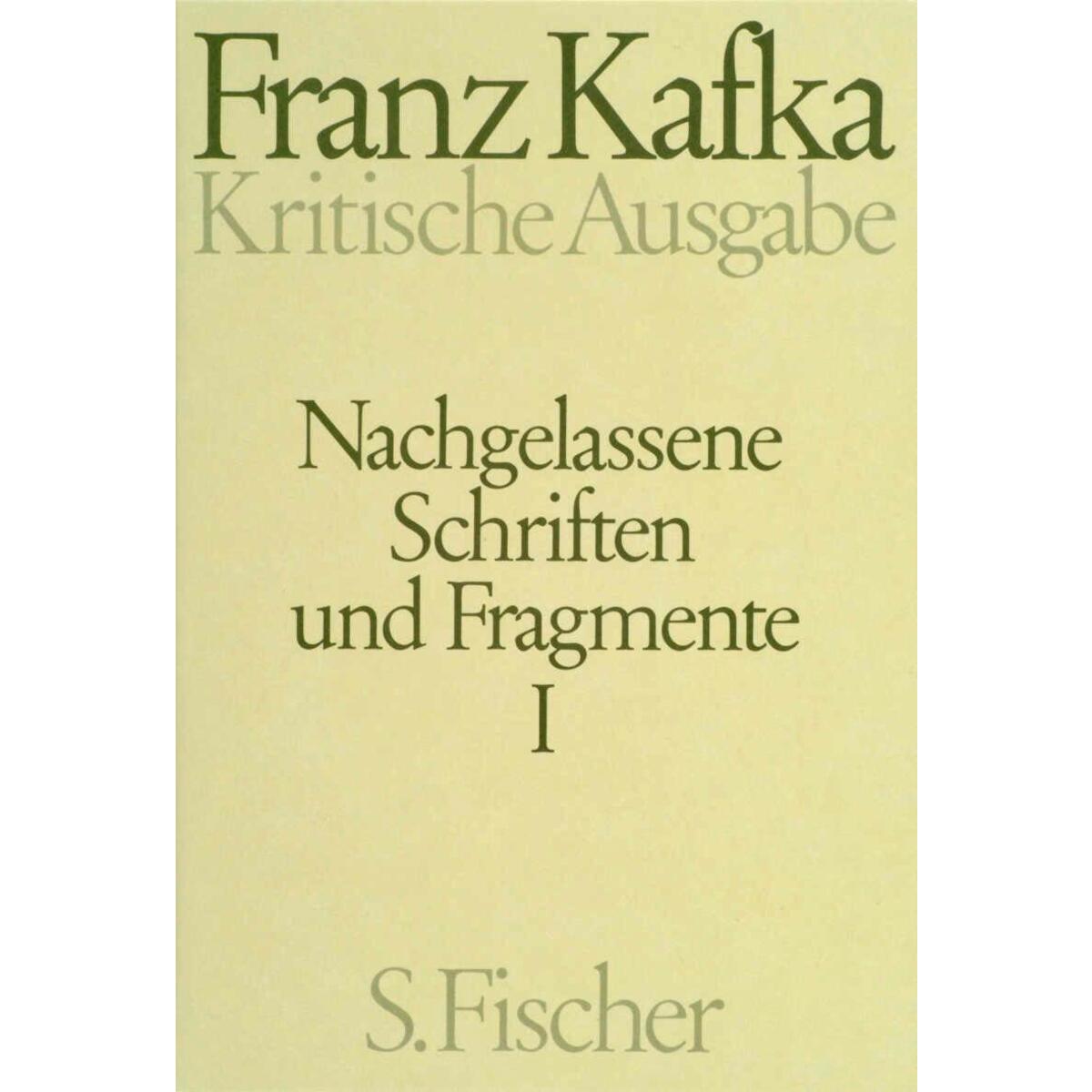Nachgelassene Schriften und Fragmente I. Kritische Ausgabe von FISCHER, S.