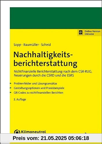 Nachhaltigkeitsberichterstattung: Nichtfinanzielle Berichterstattung nach dem CSR-RUG, Neuerungen durch die CSRD und die ESRS Nachhaltigkeitsberichterstattung: Nichtfinanzielle Berichterstattung nach dem CSR-RUG, Neuerungen durch die CSRD und die ESRS