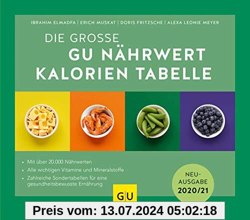 Nährwert-Kalorien-Tabelle, Die große GU: Neuausgabe 2020/21 (GU Tabellenwerk Gesundheit)