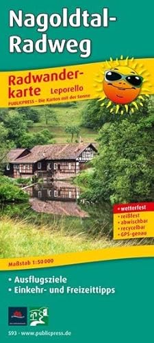 Nagoldtal-Radweg: Leporello Radtourenkarte mit Ausflugszielen, Einkehr- & Freizeittipps, wetterfest, reißfest, abwischbar, GPS-genau. 1:50000 (Leporello Radtourenkarte: LEP-RK) von FREYTAG-BERNDT UND ARTARIA