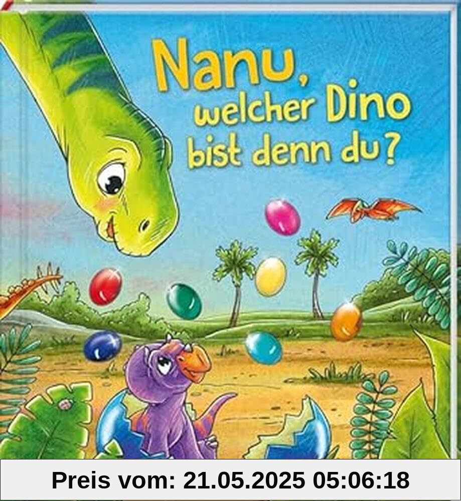 Nanu, welcher Dino bist denn du?: Mein Funkel-Bilderbuch mit Glitzersteinen (Bilderbuch mit integriertem Extra: Kinderbücher ab 3 Jahre)