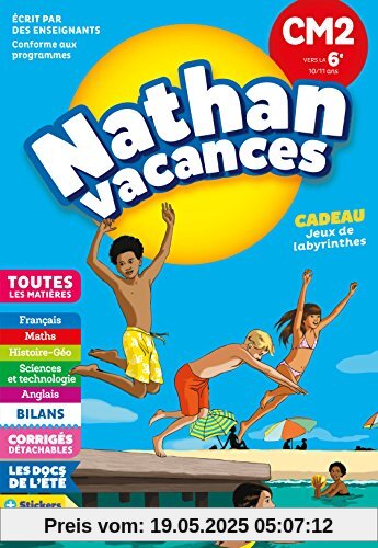 Nathan vacances Du CM2 vers la 6e 10/11 ans