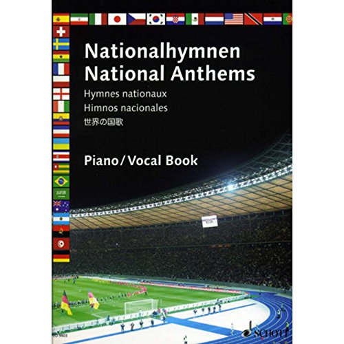 Nationalhymnen: 50 Hymnen. Klavier solo oder mit Gesang, mit Akkordsymbolen.