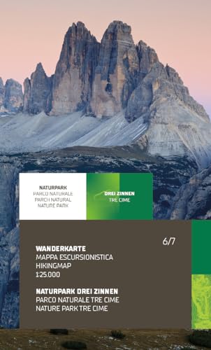 Nationalpark Drei Zinnen: 1:25000 (Carta escursionistica in scala 1:75.000) von Tabacco editrice