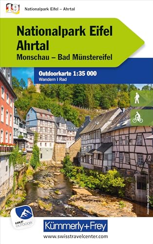 Kümmerly+Frey Outdoorkarte Deutschland 19 Nationalpark Eifel, Ahrtal 1:35.000: Mit Monschau und Bad Münstereifel. Touren für Wanderer, Biker und mehr! ... Outdoorkarten Deutschland, Band 19)