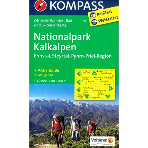 Nationalpark Kalkalpen: Offizielle Wanderkarte mit Radrouten, Skitouren und Aktiv Guide. GPS-genau. 1:50000 (KOMPASS Wanderkarte, Band 70)