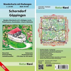 NaturNavi Wanderkarte mit Radwegen Schorndorf - Göppingen von NaturNavi