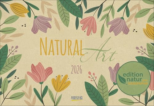 Natural Art Graspapier 2026: Broschürenkalender mit Ferienterminen. Format: 42 x 29 cm Natural Art Graspapier 2026: Broschürenkalender mit Ferienterminen. Format: 42 x 29 cm von Korsch Verlag