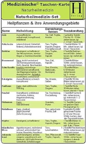 Naturheilmedizin Set - Medizinische Taschen-Karte: Naturheilkunde /Bachblüten Therapie /Schüssler-Salze von Hawelka Verlag