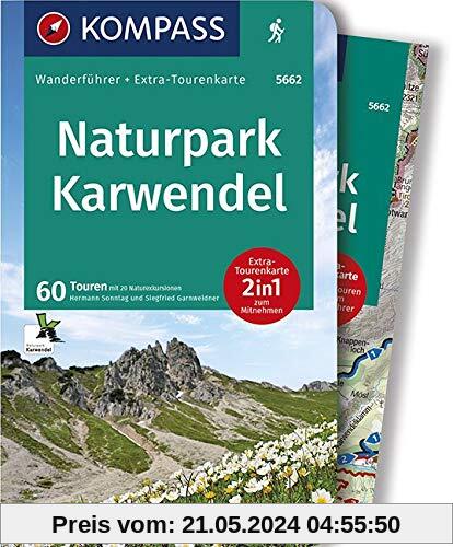 Naturpark Karwendel: Wanderführer mit Extra-Tourenkarte 1:35.000, 60 Touren, GPX-Daten zum Download. (KOMPASS-Wanderführer, Band 5662)
