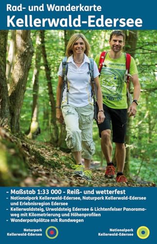 Naturpark Kellerwald-Edersee: Rad- und Wanderkarte mit Nationalpark (Reiß- und wetterfest) von KKV