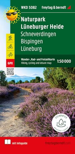 Naturpark Lüneburger Heide, Wander-, Rad- und Freizeitkarte 1:50.000, freytag & berndt, WKD 5082, mit Infoguide: Schneverdingen - Bispingen - ... (freytag & berndt Wander-Rad-Freizeitkarten) von Freytag + Berndt