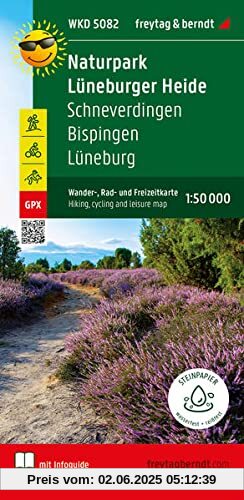 Naturpark Lüneburger Heide, Wander-, Rad- und Freizeitkarte 1:50.000, freytag & berndt, WKD 5082, mit Infoguide: Schneverdingen - Bispingen - ... (freytag & berndt Wander-Rad-Freizeitkarten)