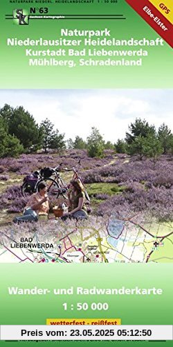 Naturpark Niederlausitzer Heidelandschaft - Kurstadt Bad Liebenwerda - Mühlberg - Schradenland: Wander- und Radwanderkarte 1:50 000 wetterfest, reißfest, GPS-fähig Naturpark Niederlausitzer Heidelandschaft - Kurstadt Bad Liebenwerda - Mühlberg - Schradenland: Wander- und Radwanderkarte 1:50 000 wetterfest, reißfest, GPS-fähig