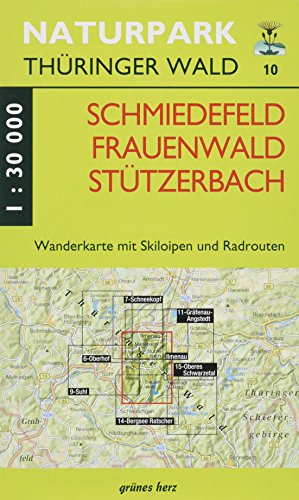 Wanderkarte Schmiedefeld/Frauenwald/Stützerbach: Mit Ilmenau, Manebach, Neustadt, Vesser. Mit Skiloipen und Radrouten. Maßstab 1:30.000.: Wanderkarte ... Thüringer Wald: Wanderkarten. 1:30.000)
