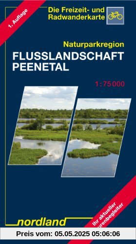 Naturparkregion Flusslandschaft Peenetal: Freizeit- und Radwanderkarte