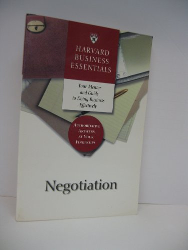 Negotiation (Harvard Business Essentials)