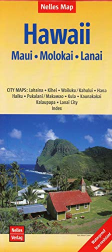 Nelles Map Landkarte Hawaii : Maui, Molokai, Lanai: 1:150.000 | reiß- und wasserfest; waterproof and tear-resistant; indéchirable et imperméable; irrompible & impermeable (Nelles Map: Strassenkarte) von Nelles Verlag GmbH