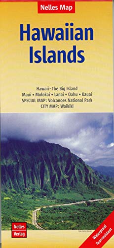 Nelles Map Landkarte Hawaiian Islands: 1:150.000 / 1:330.000 | reiß- und wasserfest; waterproof and tear-resistant; indéchirable et imperméable; irrompible & impermeable (Nelles Map: Strassenkarte) von Nelles Verlag GmbH