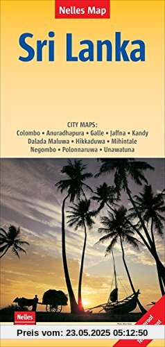 Nelles Map Landkarte Sri Lanka: 1:500.000 | reiß- und wasserfest; waterproof and tear-resistant; indéchirable et imperméable; irrompible & impermeable