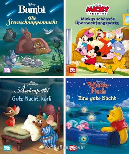 Nelson Mini-Bücher: 4er Disney Gutenacht-Geschichten 1-4: 4er-Set im praktischen Mitnahmeformat von Nelson