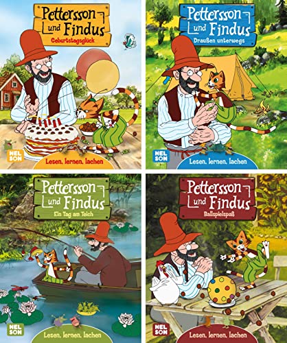 Nelson Mini-Bücher: 4er Pettersson und Findus 1-4 von Nelson