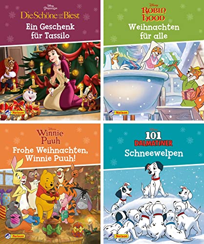 Nelson Mini-Bücher: Disney Weihnachten 1-4: 24 Mini-Bücher im Display