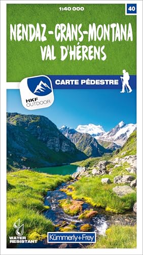 Kümmerly+Frey Wanderkarte 40 Nendaz, Crans-Montana 1:40.000: Mit Val d'Hérens. Wetterfest, matt laminiert und mit free Download von Kmmerly und Frey
