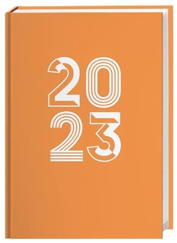 Neon Orange Kalenderbuch A5 2023 - stylischer Terminkalender - Taschenkalender - Wochenplaner - Organzier mit 152 Seiten, Lesebändchen - 15,2 x 21,5 cm von Heye
