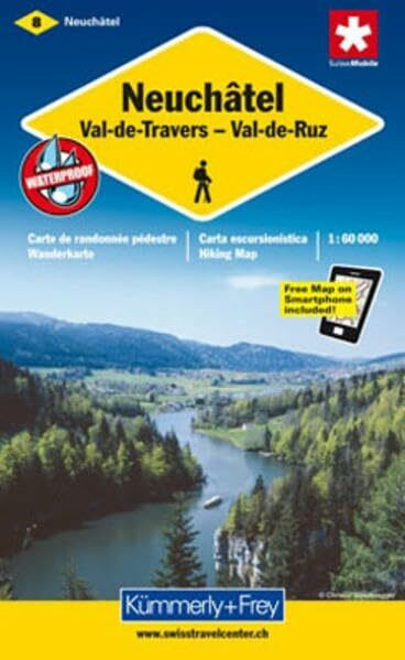 Neuchatel - Val de Travers - Lac de Morat / Neuenburg - Val de Travers - Murtensee. 1 : 60 000...