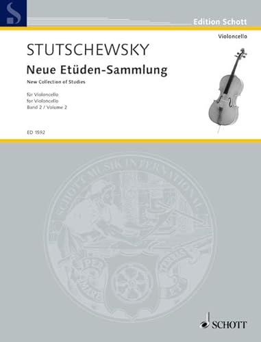 Neue Etüden-Sammlung: Auswahl aus der klassischen und neueren Studienliteratur für Violoncello mit zahlreichen zeitgenössischen Originalbeiträgen in 4 ... Moyenne difficulté. cello. (Edition Schott)