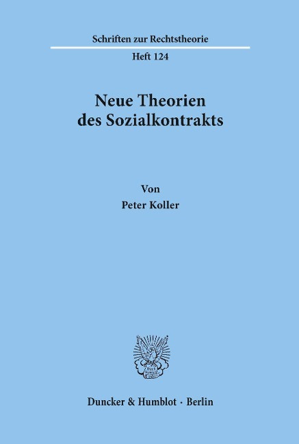 Neue Theorien des Sozialkontrakts.