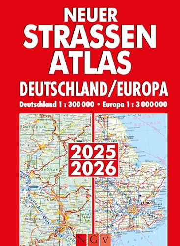 Neuer Straßenatlas Deutschland/Europa 2025/2026: Deutschland 1:300.000 | Europa 1:3.000.000 | Praktisch mit Spiralbindung Neuer Straßenatlas Deutschland/Europa 2025/2026: Deutschland 1:300.000 | Europa 1:3.000.000 | Praktisch mit Spiralbindung