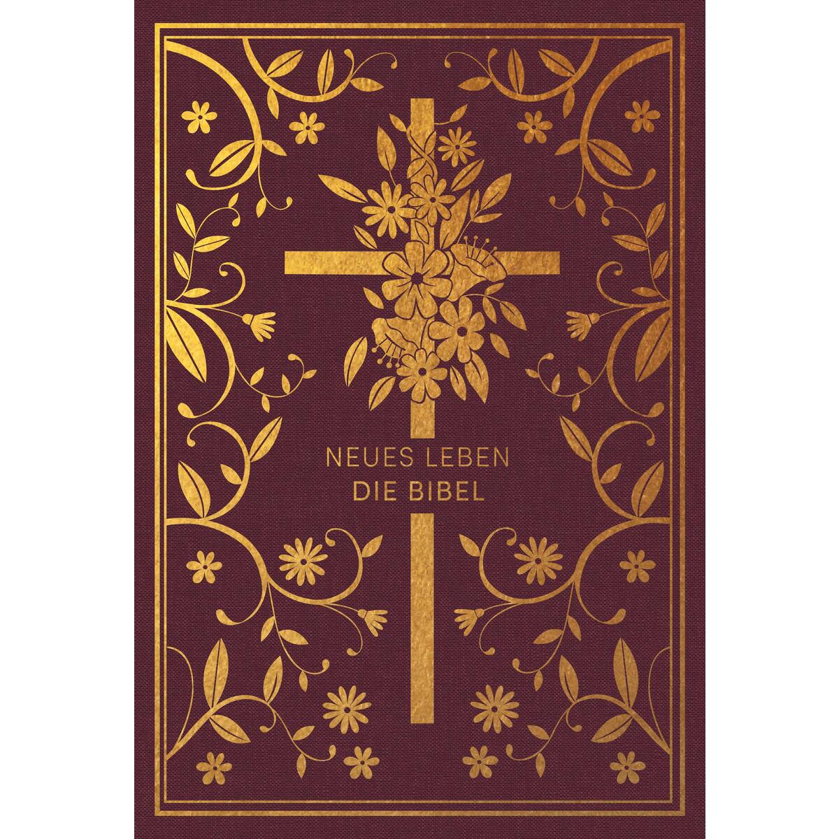 Neues Leben. Die Bibel - Golden Grace Edition, Bordeauxrot von SCM Brockhaus, R.