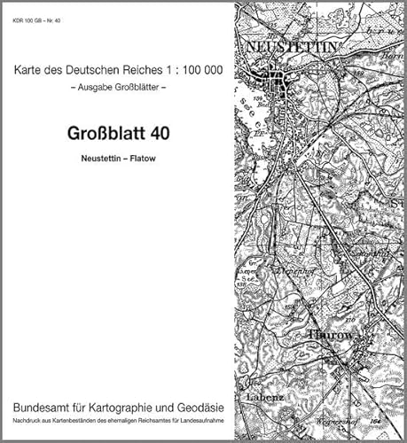 Neustettin - Pr. Friedland - Dt. Krone - Flatow: Karte des Deutschen Reiches 1:100.000 Großblatt 40 (Karte des Deutschen Reiches. Grossblätter: ... ehemaligen Reichsamtes für Landesaufnahme) von Bundesamt f. Kartographie u. Geodäsie