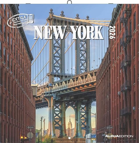 New York 2026 - Broschürenkalender 30x30 cm (30x60 geöffnet) - Kalender mit Platz für Notizen - Bildkalender - Wandplaner - Wandkalender von ALPHA EDITION