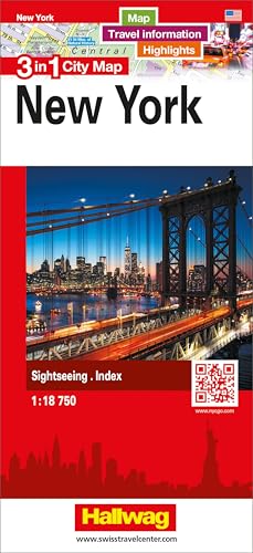 Hallwag Stadtplan New York: 3 in 1: Stadtplan, Reiseinformationen und Highlights!
