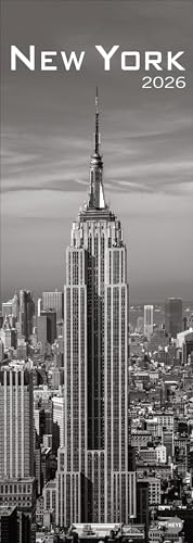 New York Vertical Kalender 2026: Beeindruckende Schwarz-Weiß-Aufnahmen in einem länglichen Kalender - passend zur New Yorker Skyline. Dekorativer Wand-Kalender. von Heye