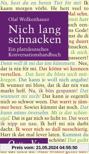 Nich lang schnacken: Ein plattdeutsches Konversationshandbuch
