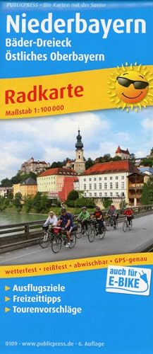 Niederbayern - Bäder-Dreieck - Östliches Oberbayern: Radkarte mit Ausflugszielen, Einkehr- & Freizeittipps, wetterfest, reissfest, abwischbar, GPS-genau. 1:100000 (Radkarte: RK) von Publicpress
